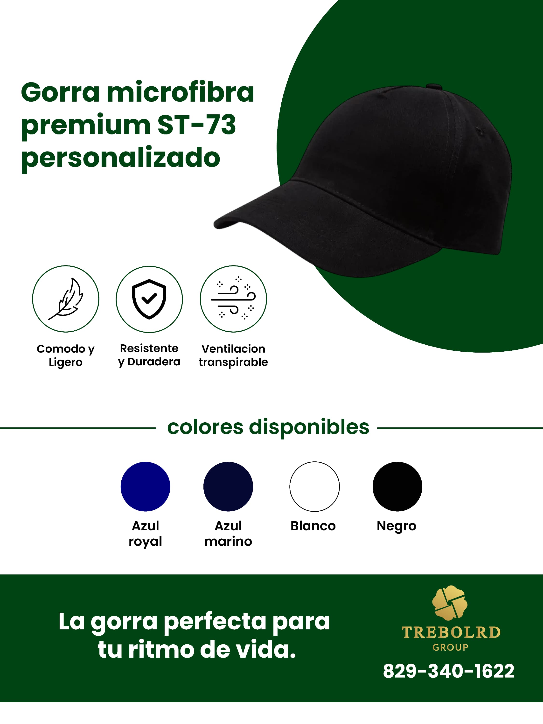 Gorras Personalizadas | Bordadas y Sublimadas | Trebolrdcorp RD