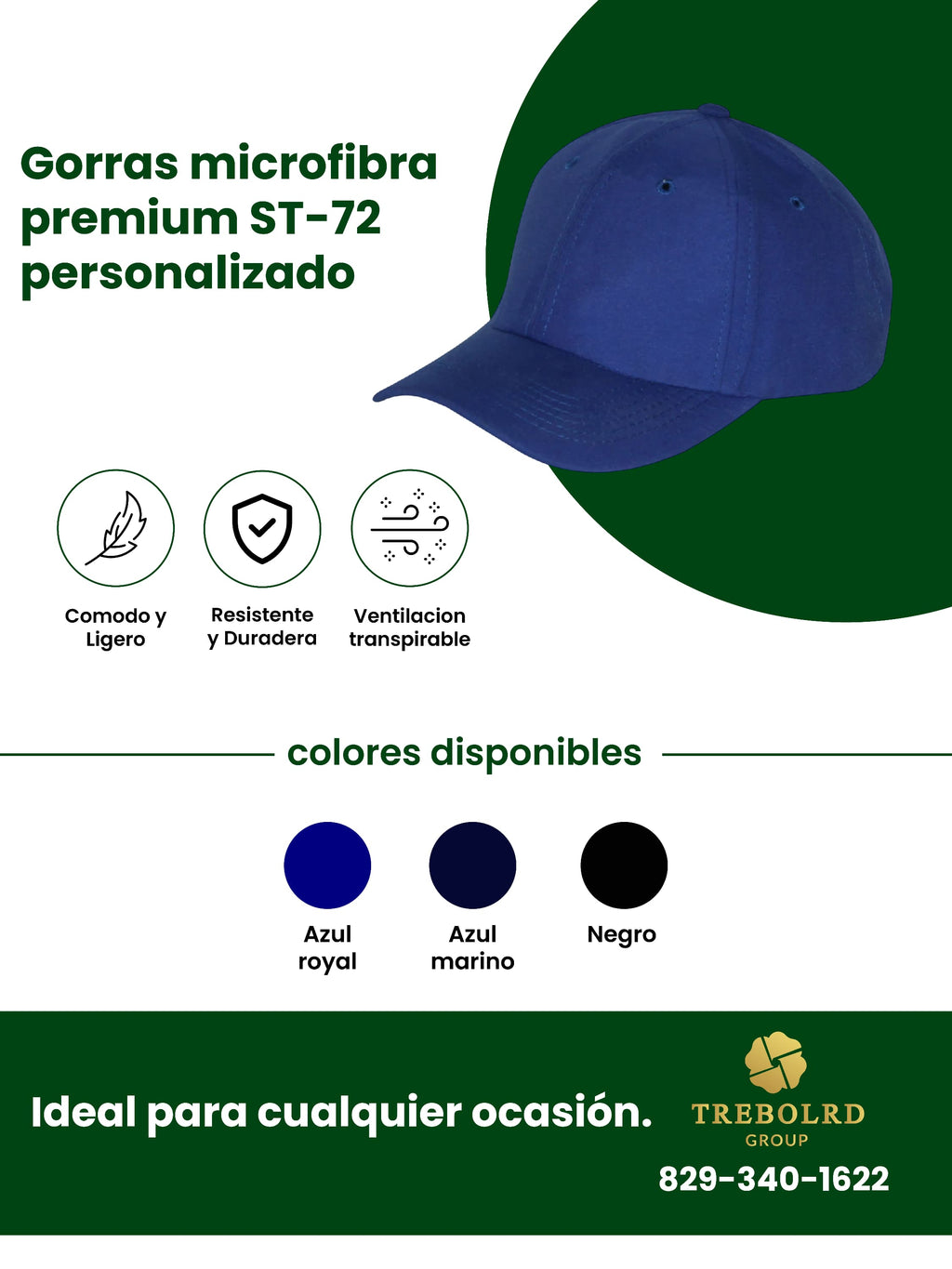 Gorras Personalizadas | Bordadas y Sublimadas | Trebolrdcorp RD