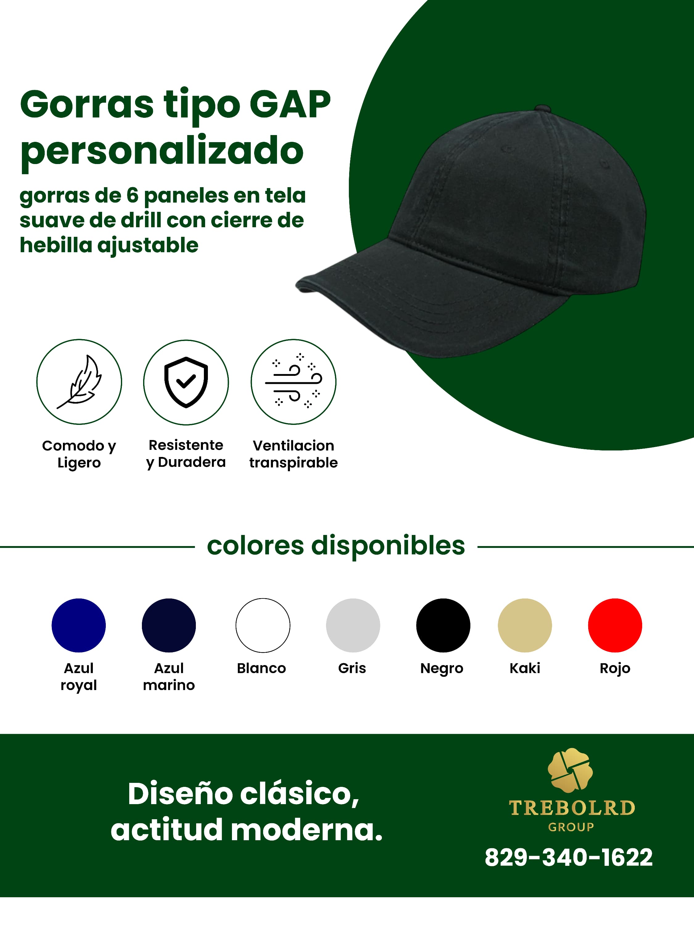 Gorras Personalizadas | Bordadas y Sublimadas | Trebolrdcorp RD
